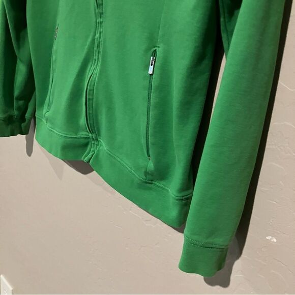 Peter Millar 100% Cotton Green Zip-Up Lightweight Stretch Jacket Women's Size S - Picture 4 of 14